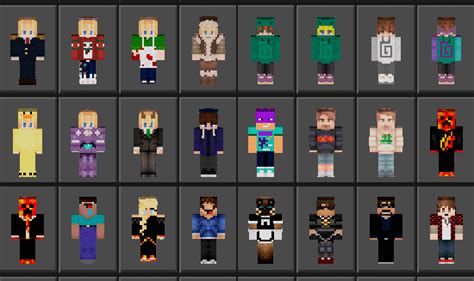 youtubers minecraft skins|Youtubers Minecraft Skins 